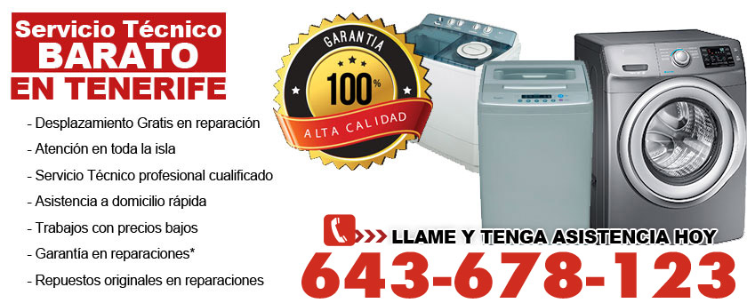 SERVICIO TÉCNICO DE LAVADORAS EN TENERIFE